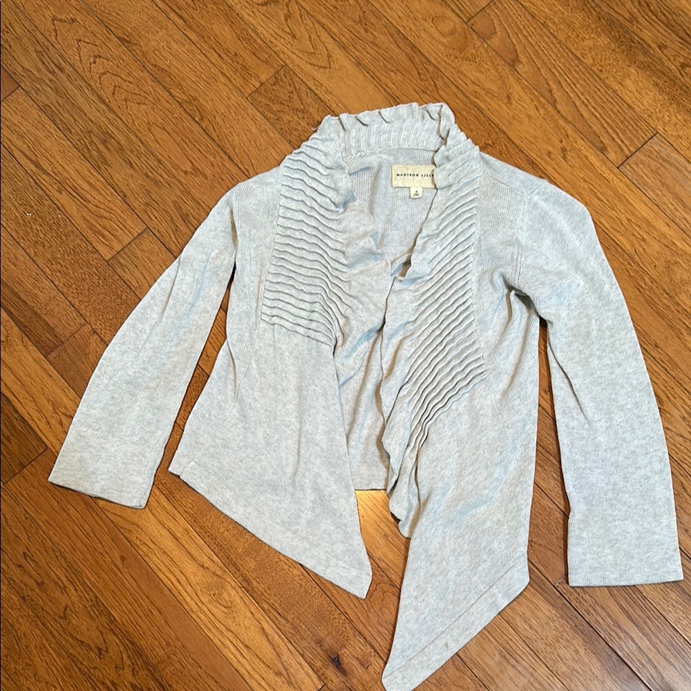 Madison Lilly Gray Open Front Cardigan
